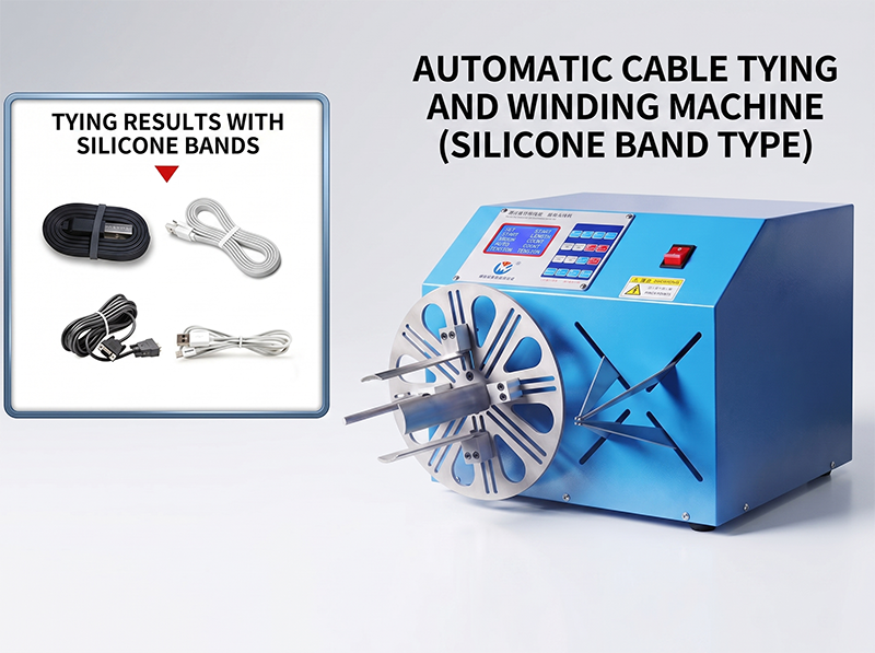 Automatikus USB/Audio kábeltekercselő & kötözőgép WPM-K289