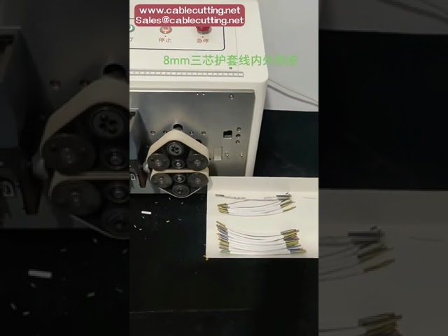 Teljesen automatikus huzalhámozó és vágó gép 908A 908B – Több erű kábelek, 8 kerék rendszer