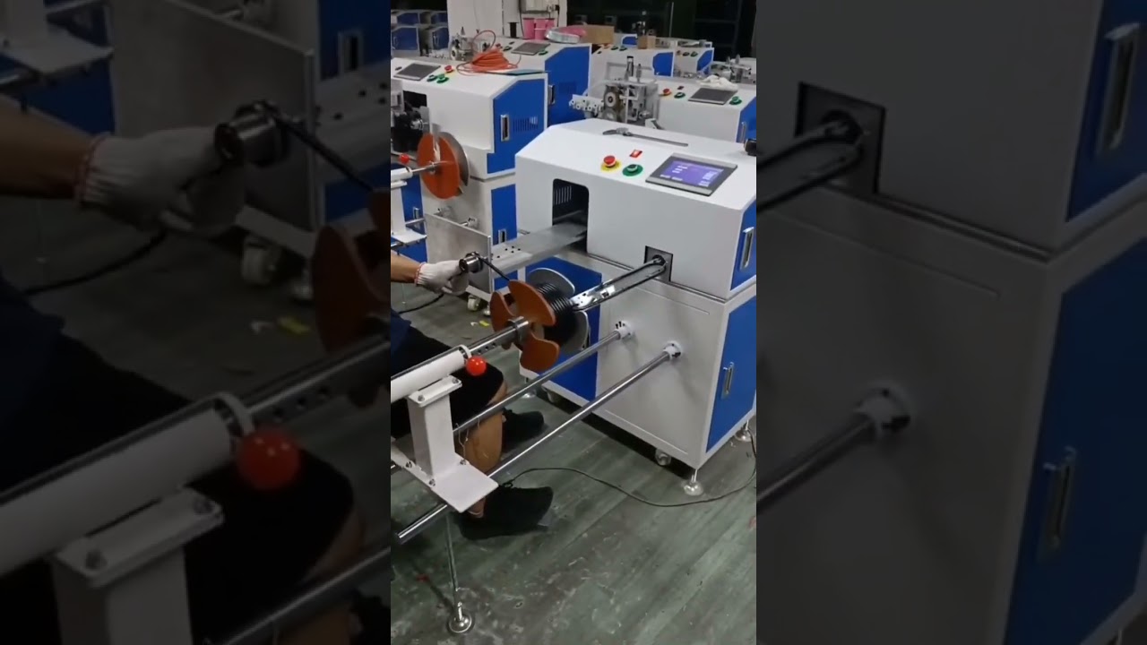 Egyedi automata huzaltekercselő gép – gyors és precíz gyári automatizálás #factory #machine
