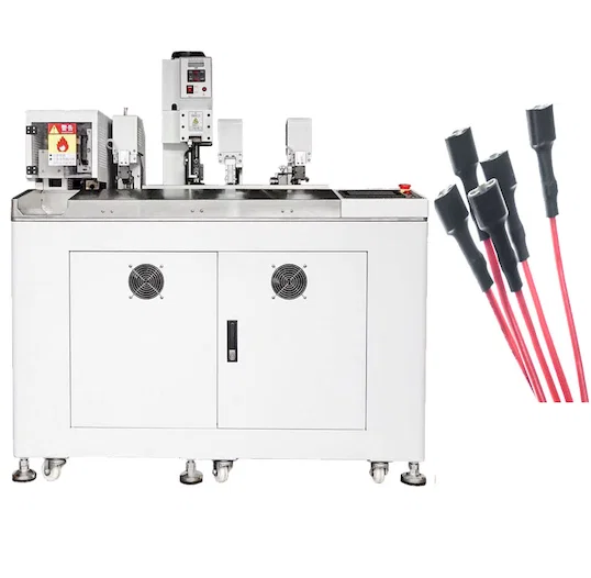 Zsugorcső behelyező, sodró, ónozó és krimpelőgép - Automata_Vezeték_Krimpelő_Gép